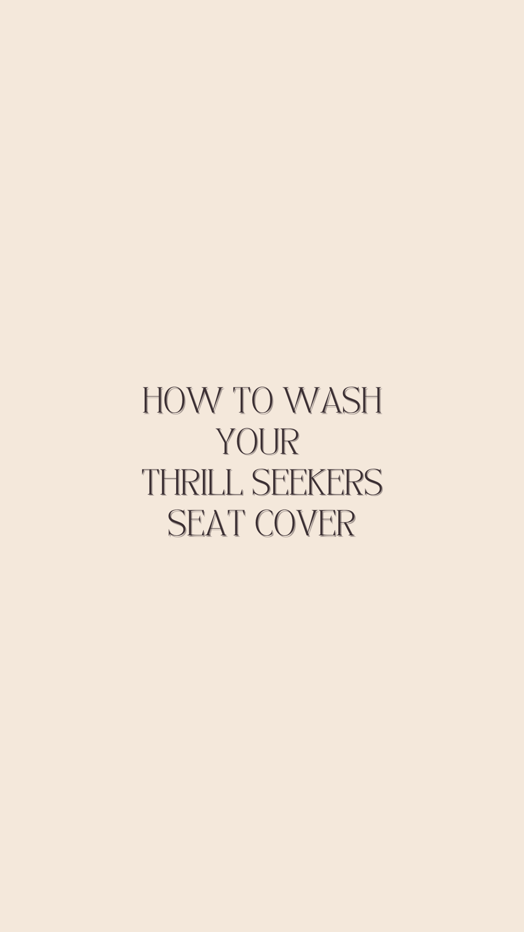How to Clean Your Thrill Seekers Seat Cover