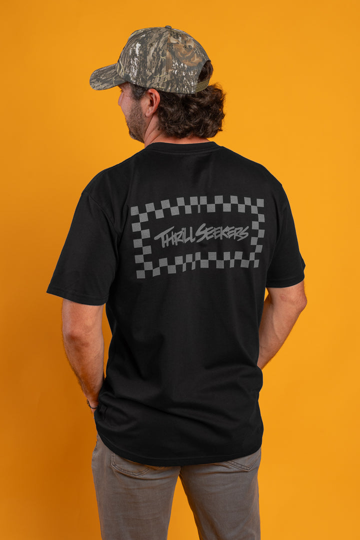 Thrill Seekers-Black/Grey Chex Tee-1