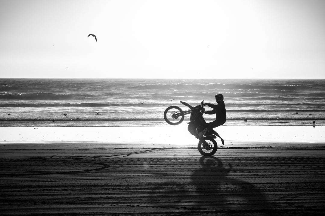 Fall Photo Print - Black-White Wheelie