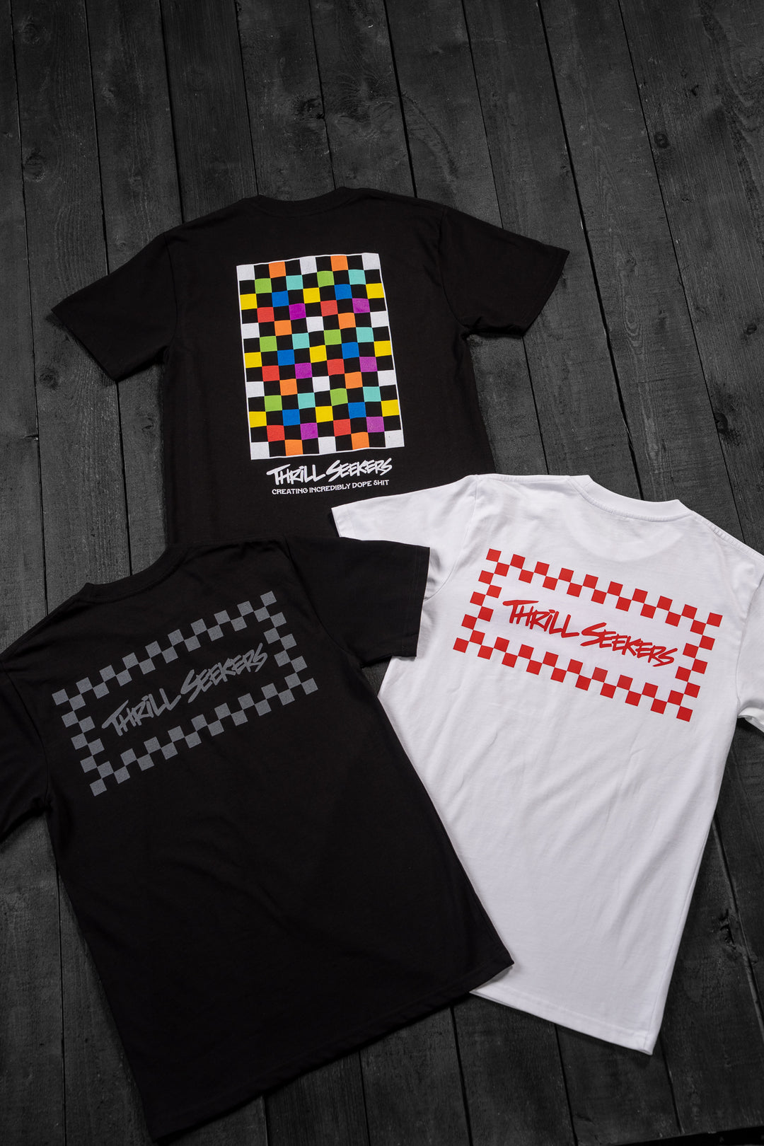 Thrill Seekers-Black/Grey Chex Tee-9