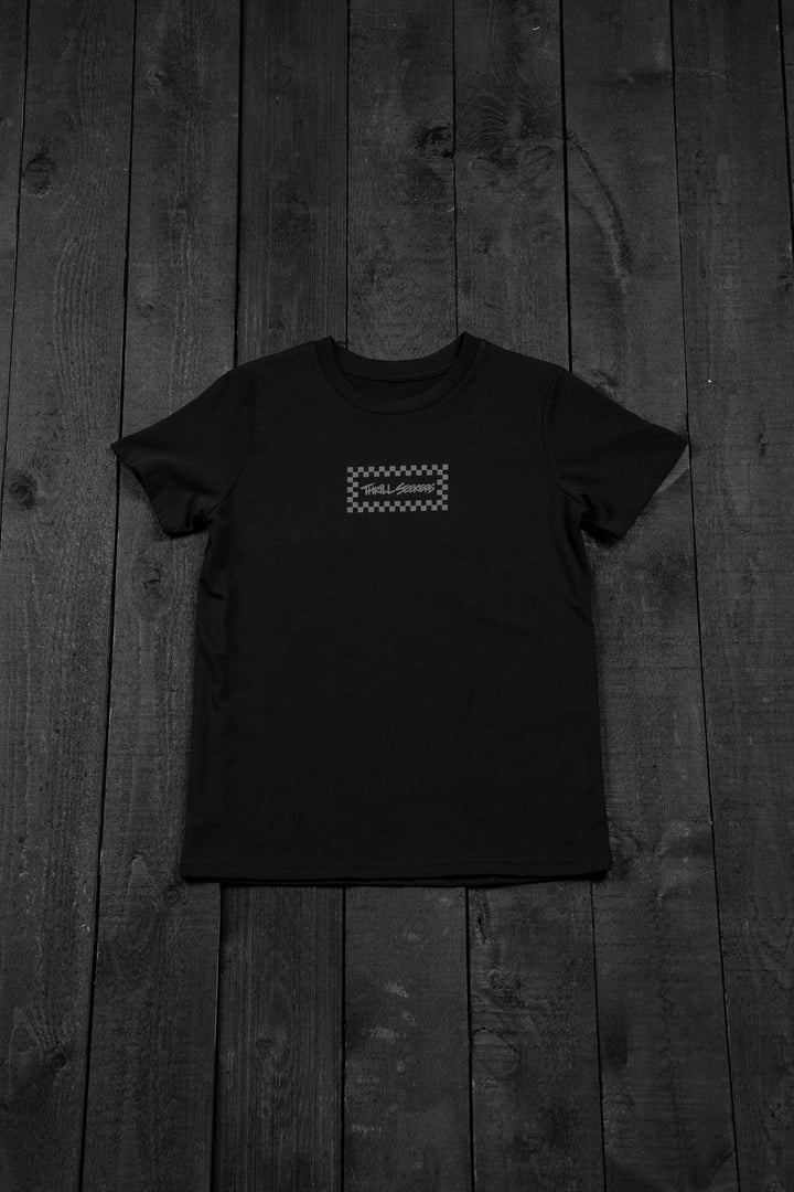 Kids Black/Grey Chex Tee