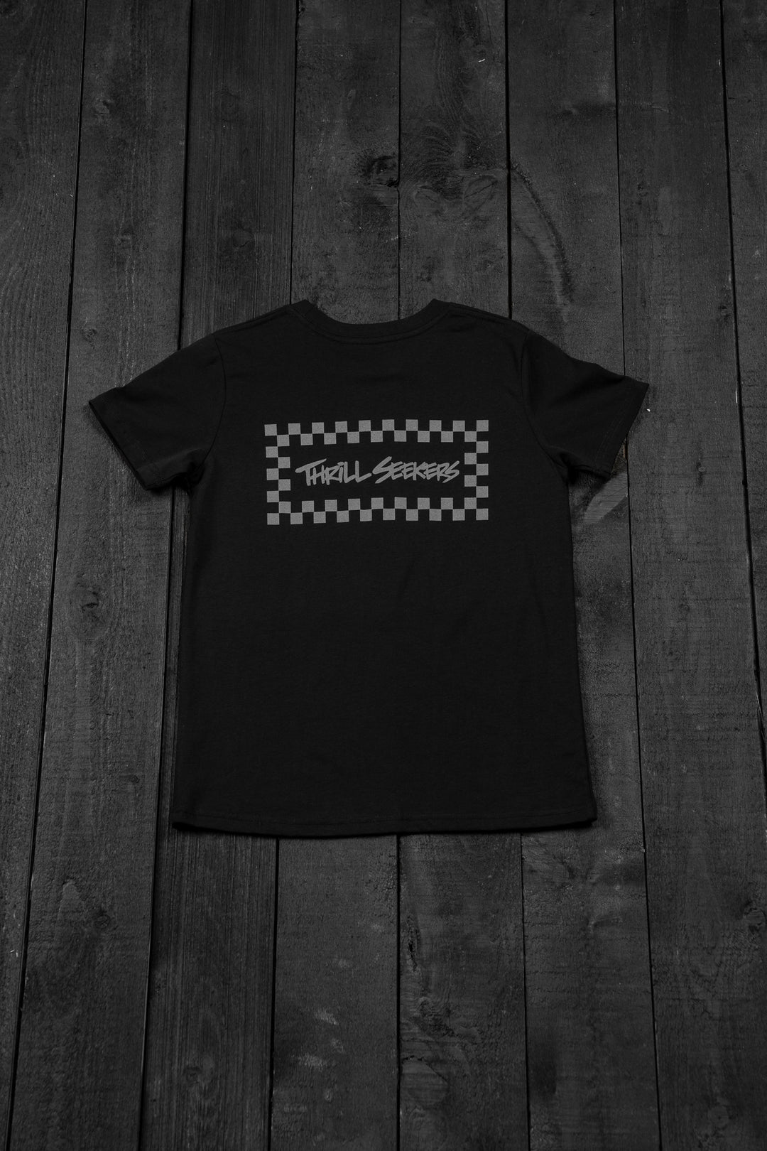 Kids Black/Grey Chex Tee