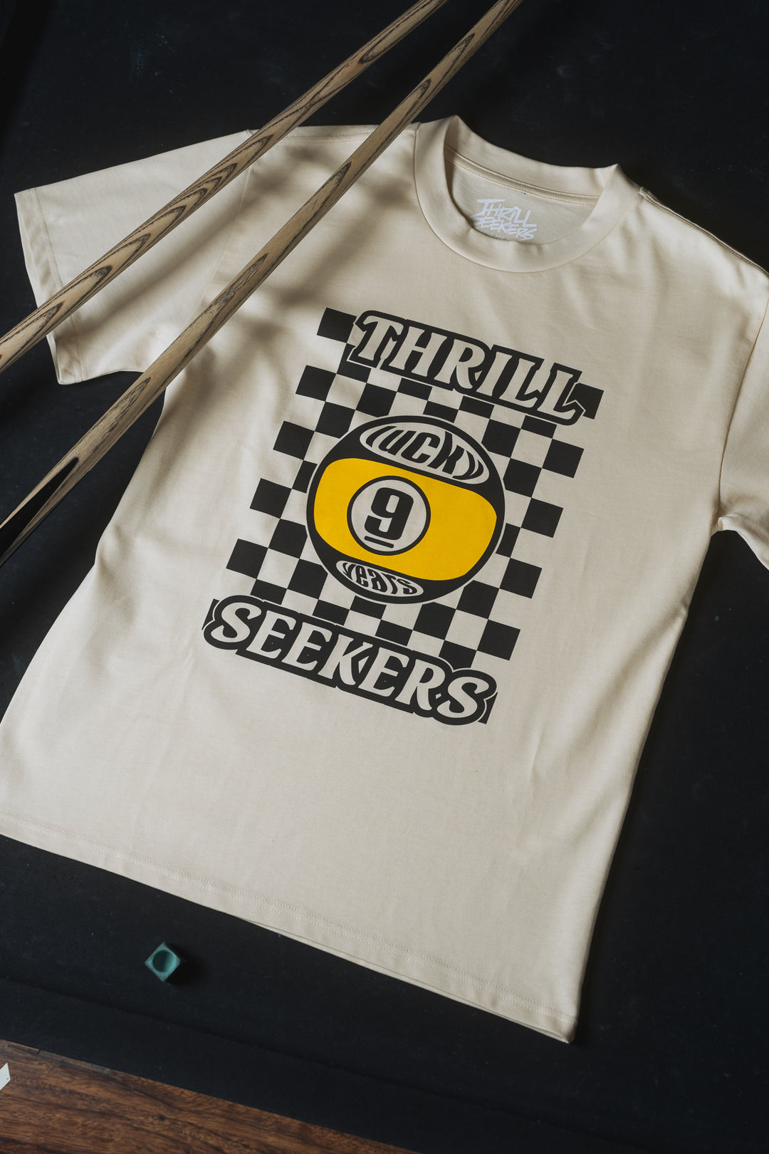 Lucky 9 Oversized Tee - Cream