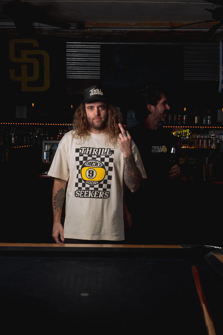 Lucky 9 Oversized Tee - Cream