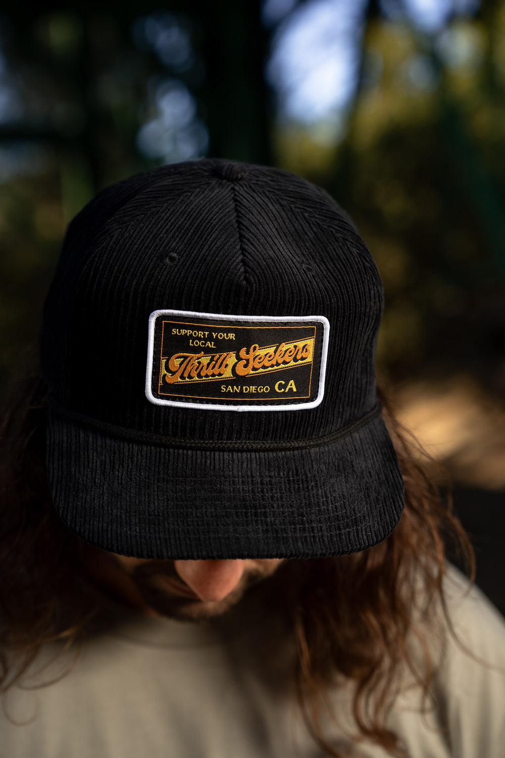 Thrill Seekers The Local Cord Cap Black