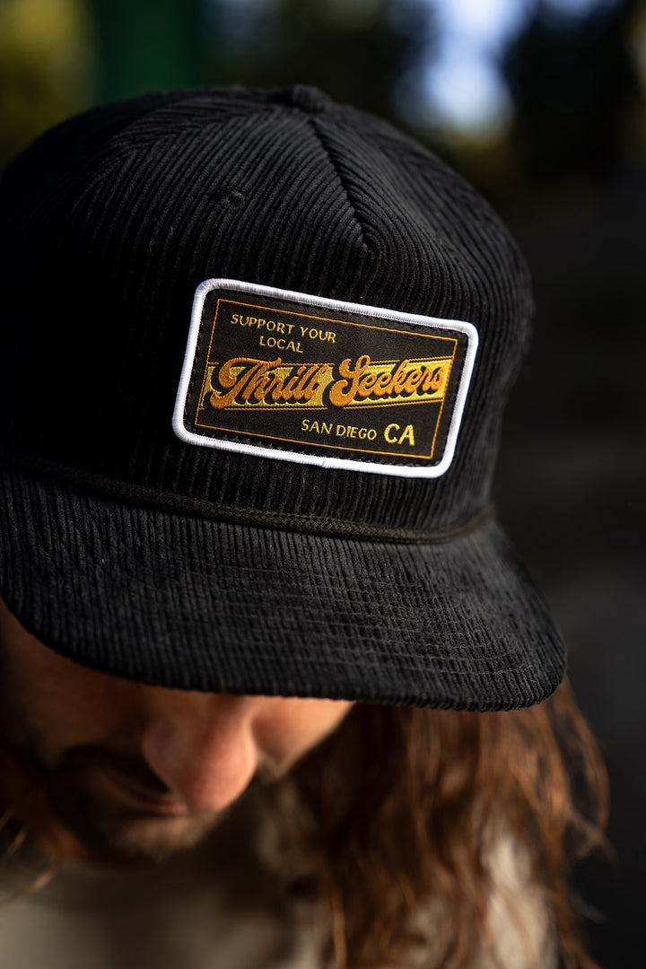 Thrill Seekers The Local Cord Cap Black