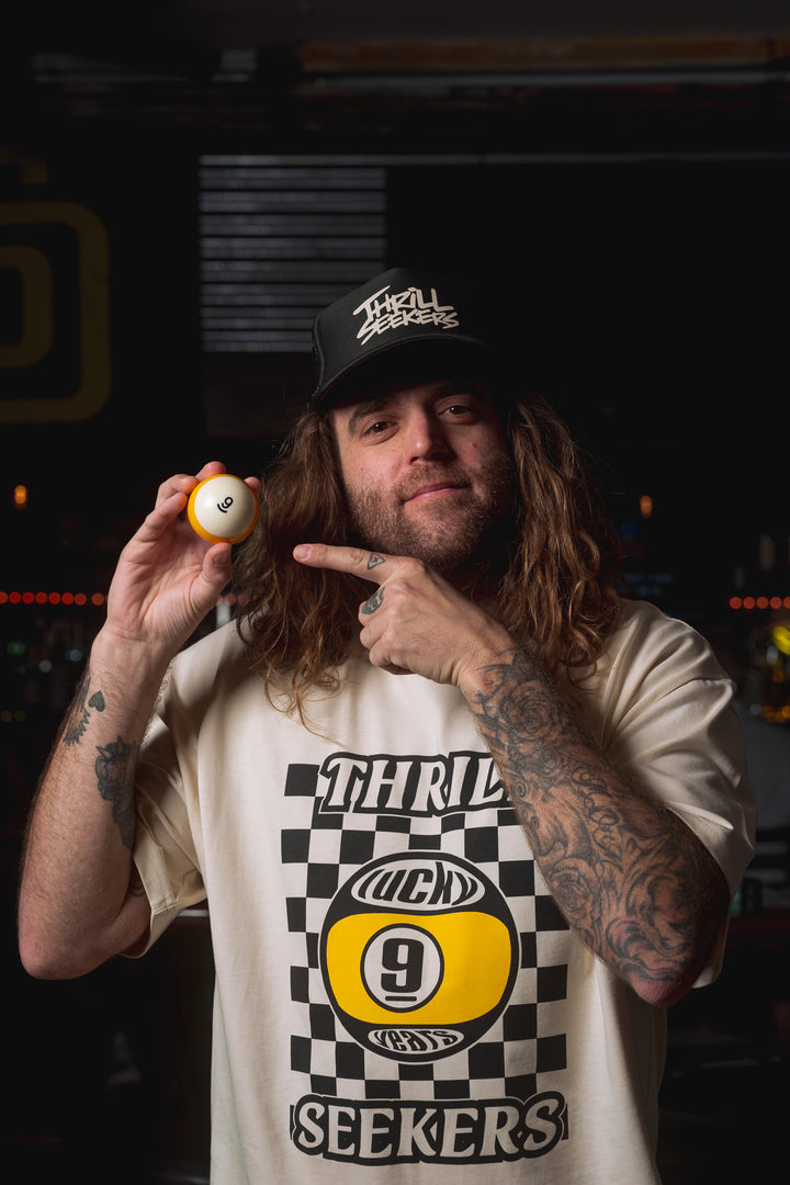 Lucky 9 Oversized Tee - Cream