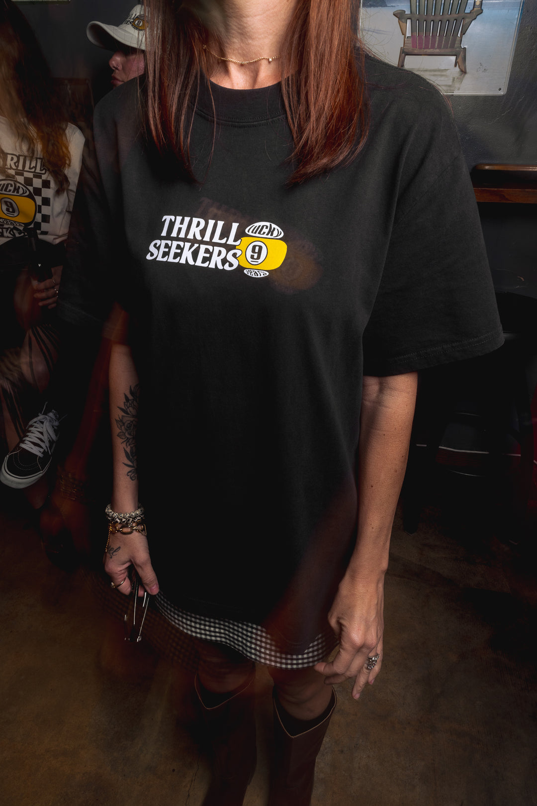 Lucky 9 Heavy Tee - Faded Black