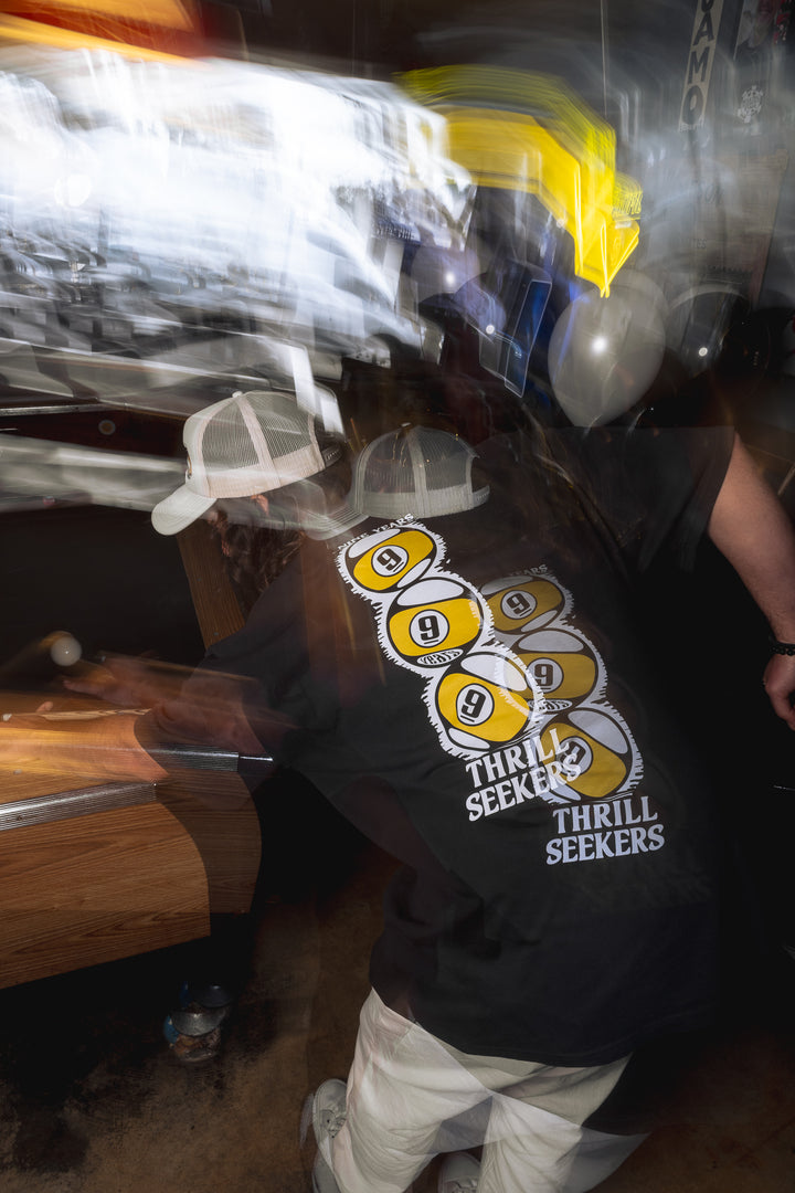 Lucky 9 Heavy Tee - Faded Black