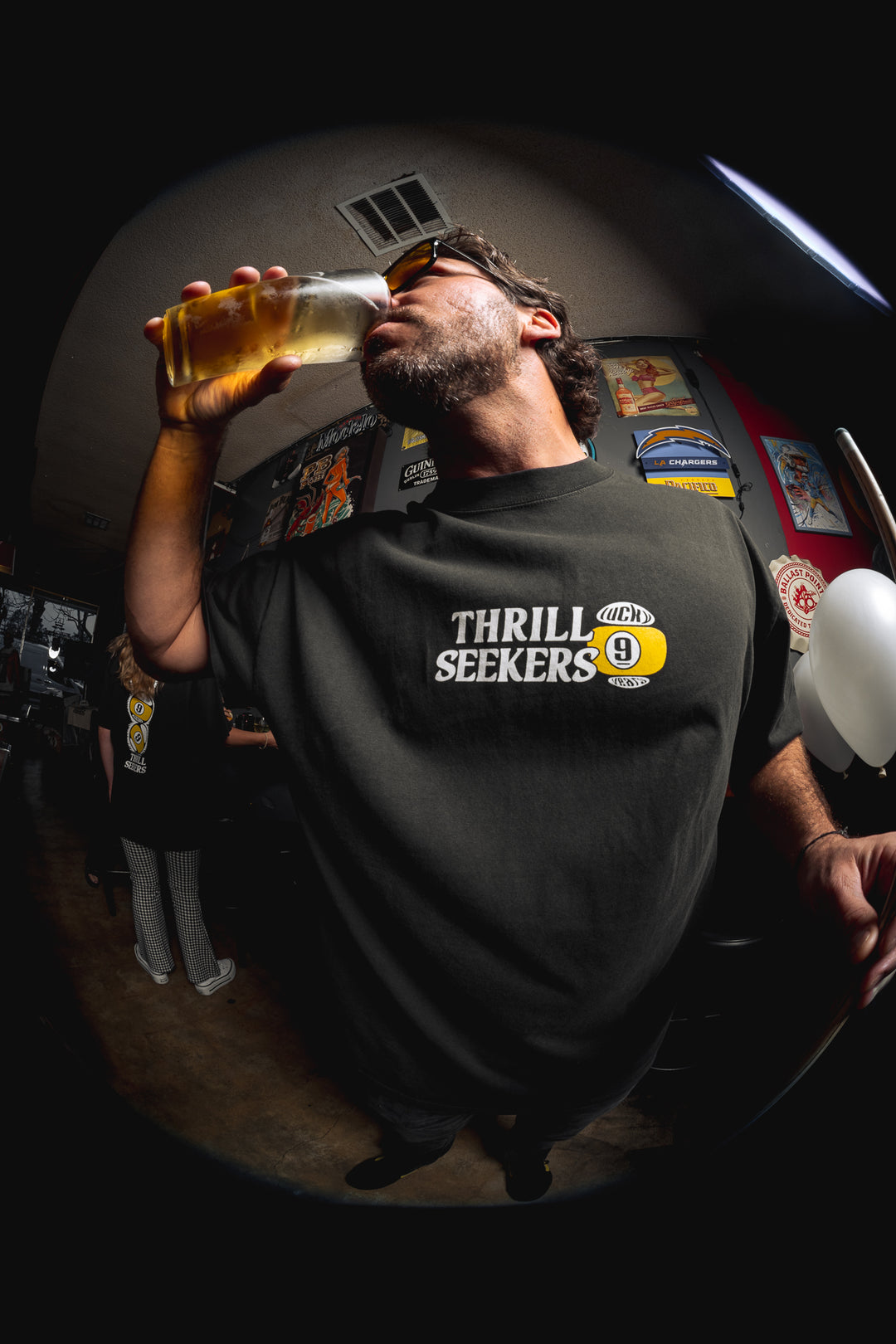 Lucky 9 Heavy Tee - Faded Black