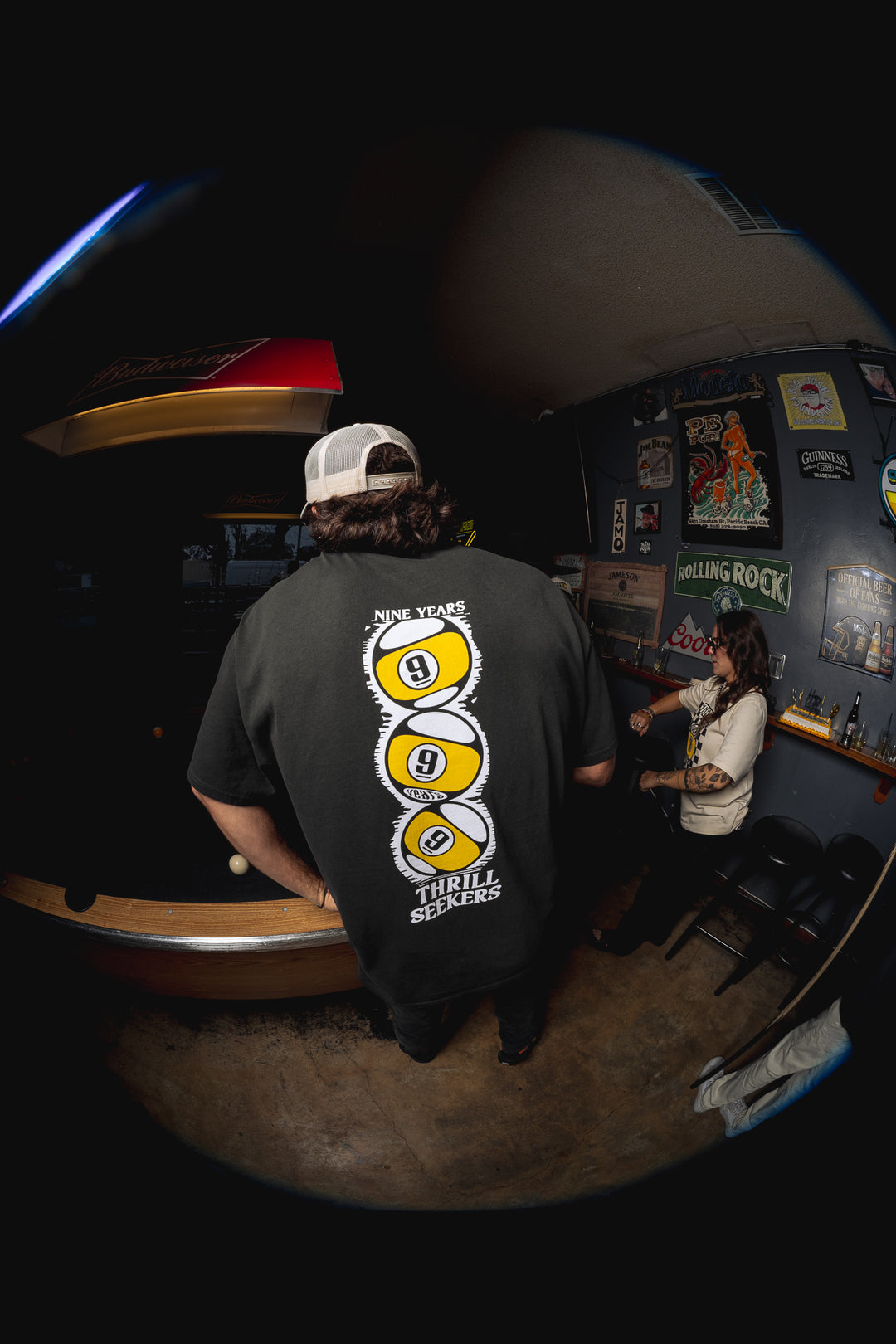 Lucky 9 Heavy Tee - Faded Black