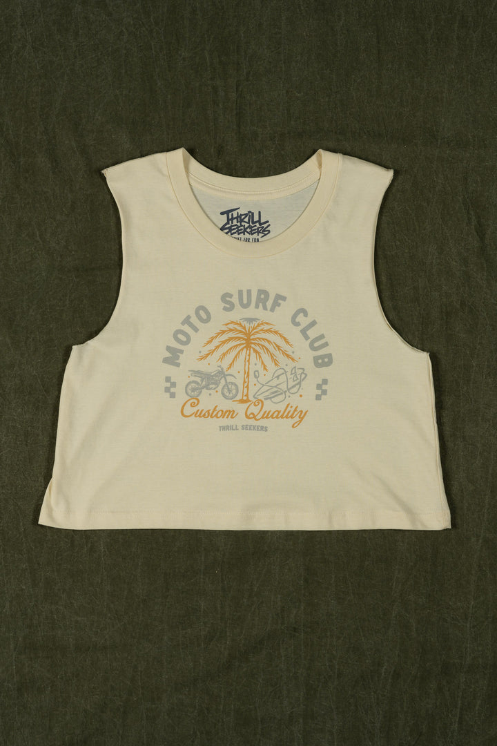 Thrill Seekers Babes Club Crop Tank - Soft Yellow