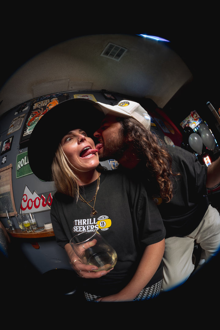 Lucky 9 Heavy Tee - Faded Black