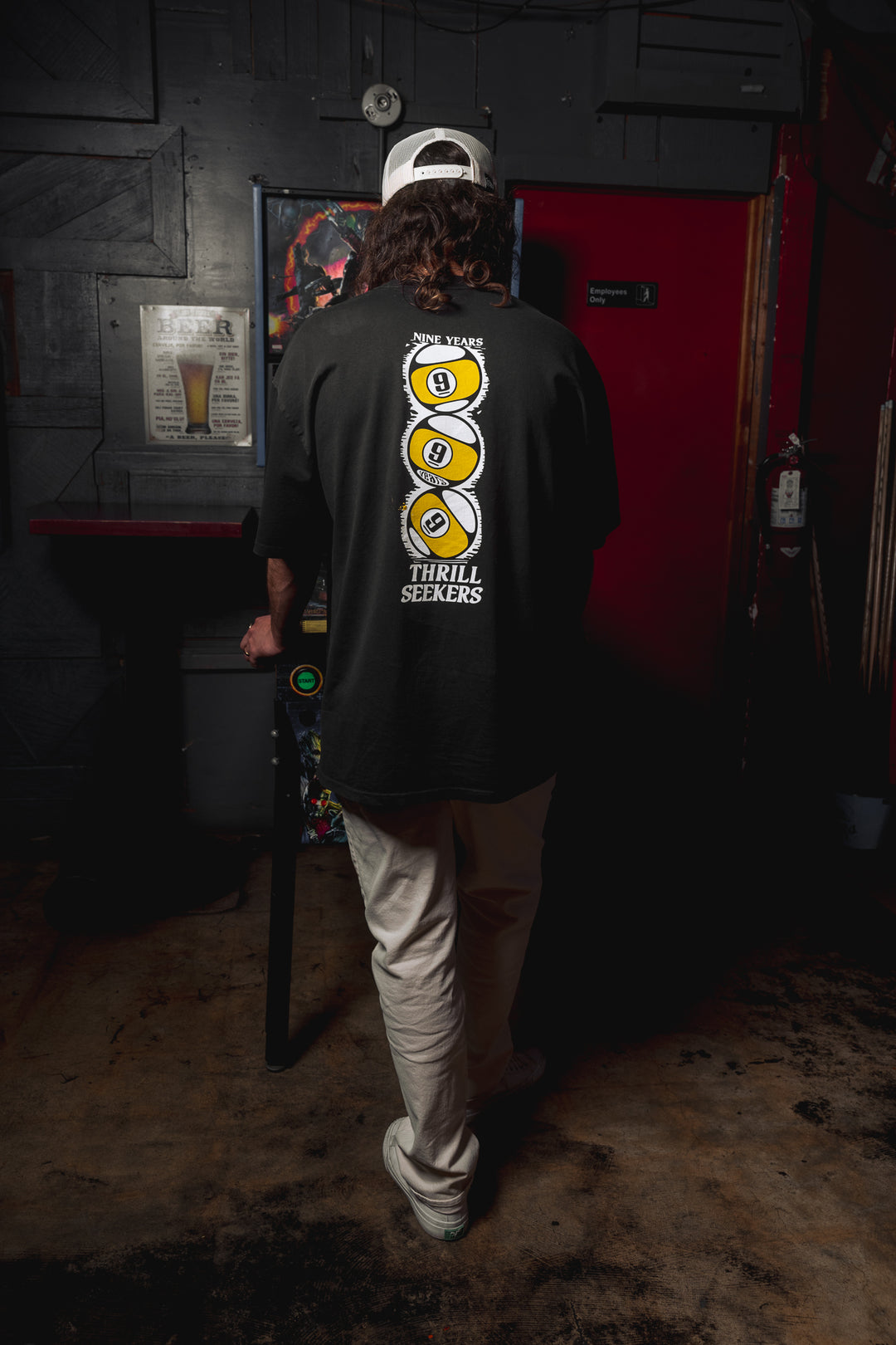 Lucky 9 Heavy Tee - Faded Black