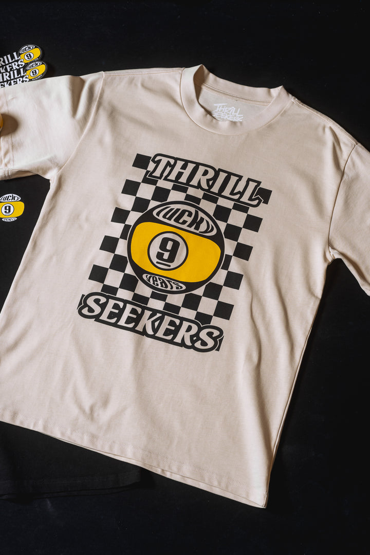 Lucky 9 Oversized Tee - Cream