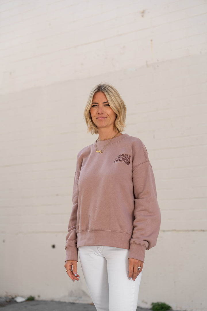 Babes Coaster Crewneck - Hazy Pink