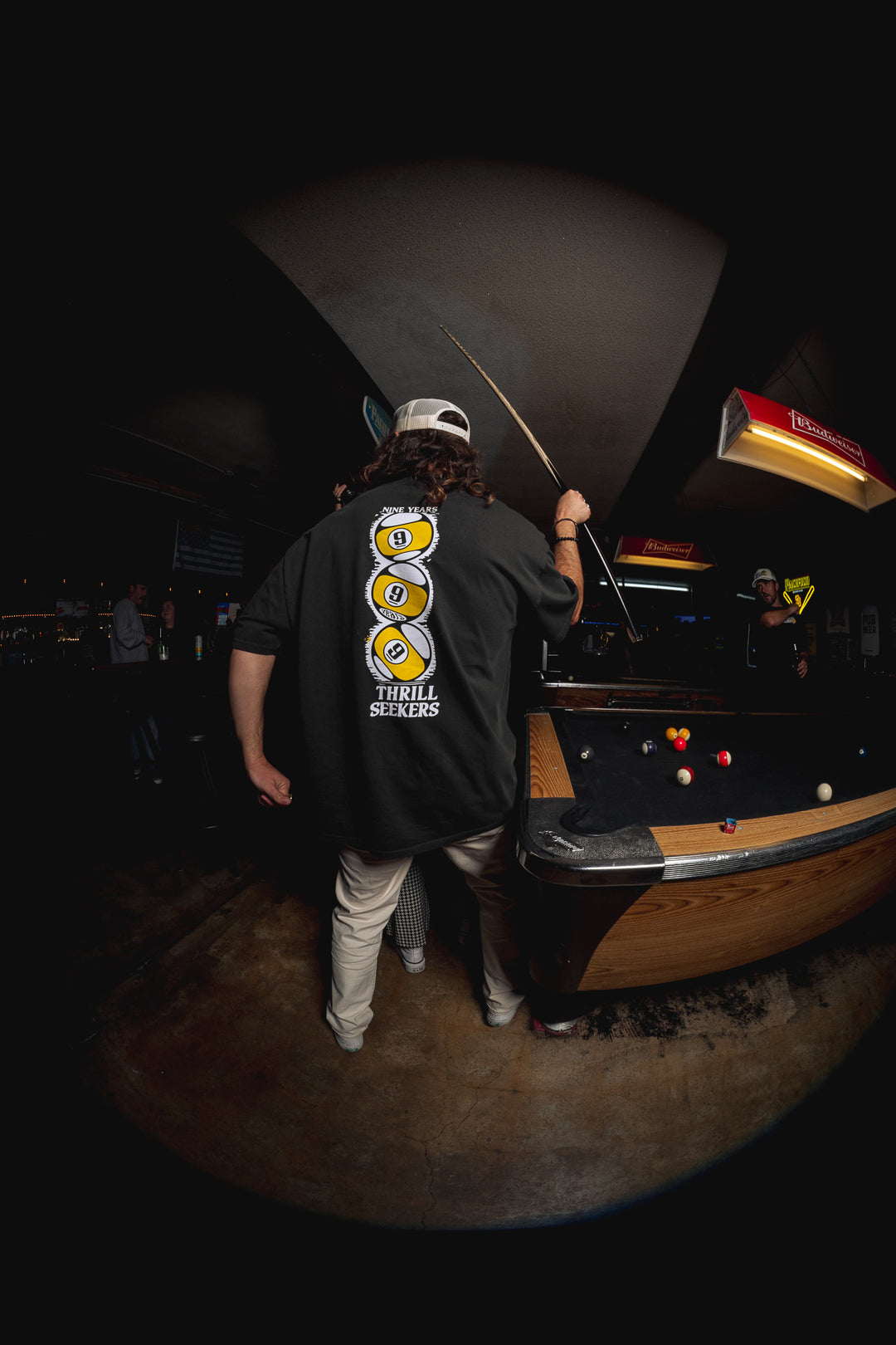 Lucky 9 Heavy Tee - Faded Black