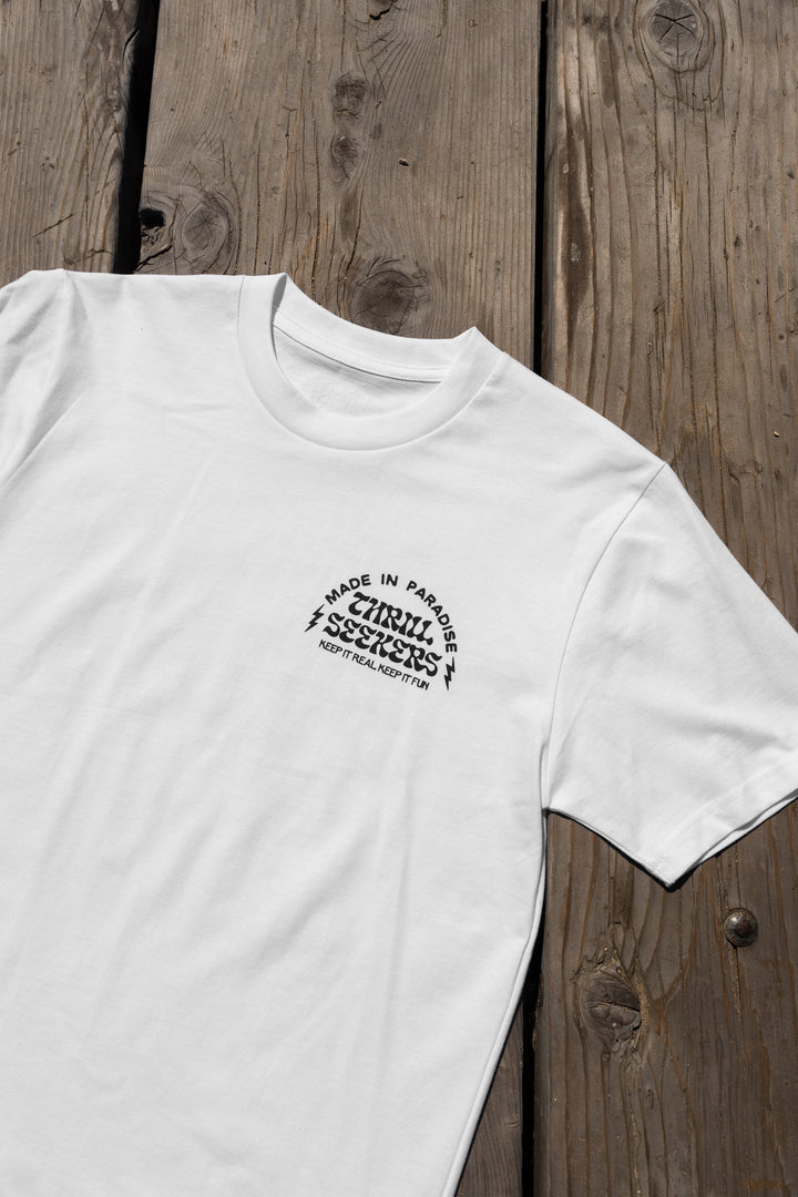 Thrill Seekers-Zig Tee - White-2