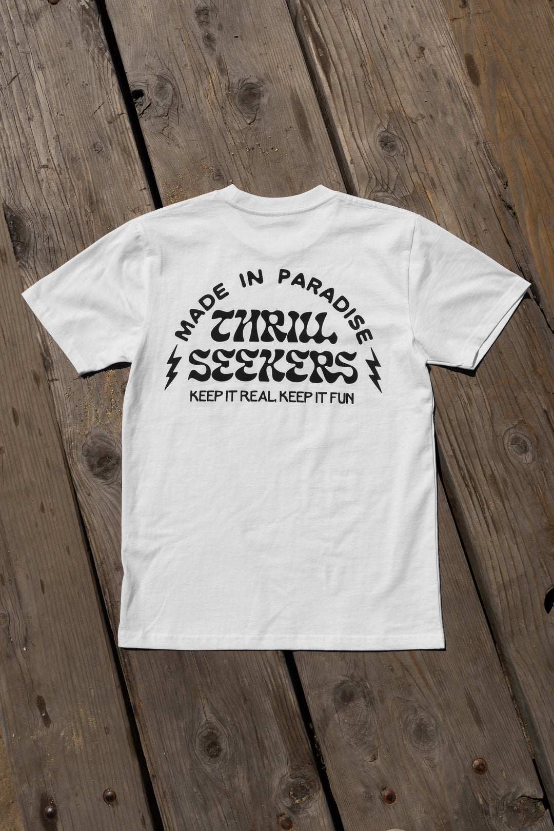 Thrill Seekers-Zig Tee - White-1