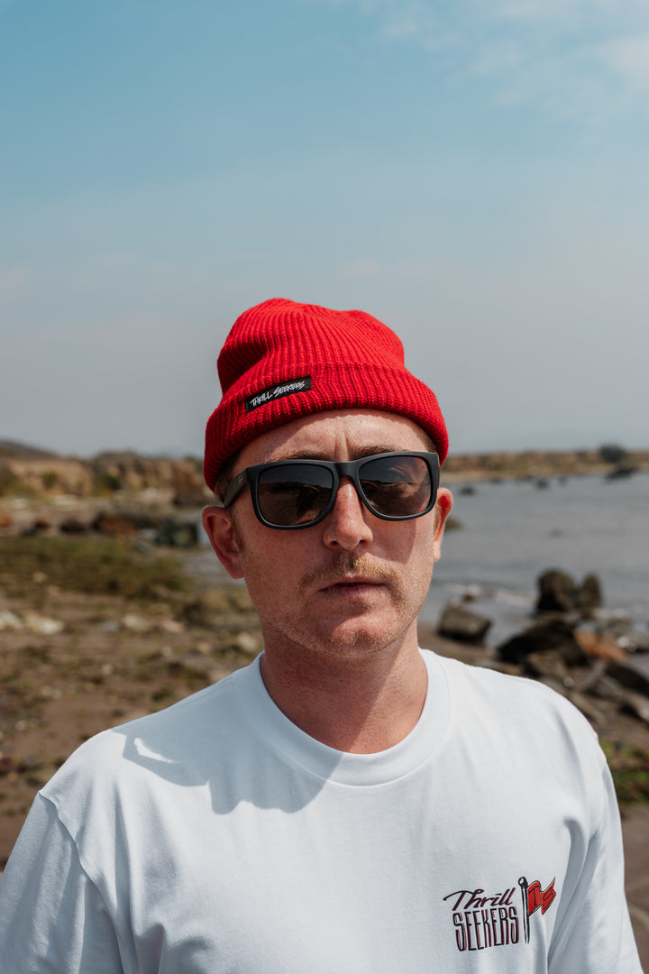 Knit Beanie - Red