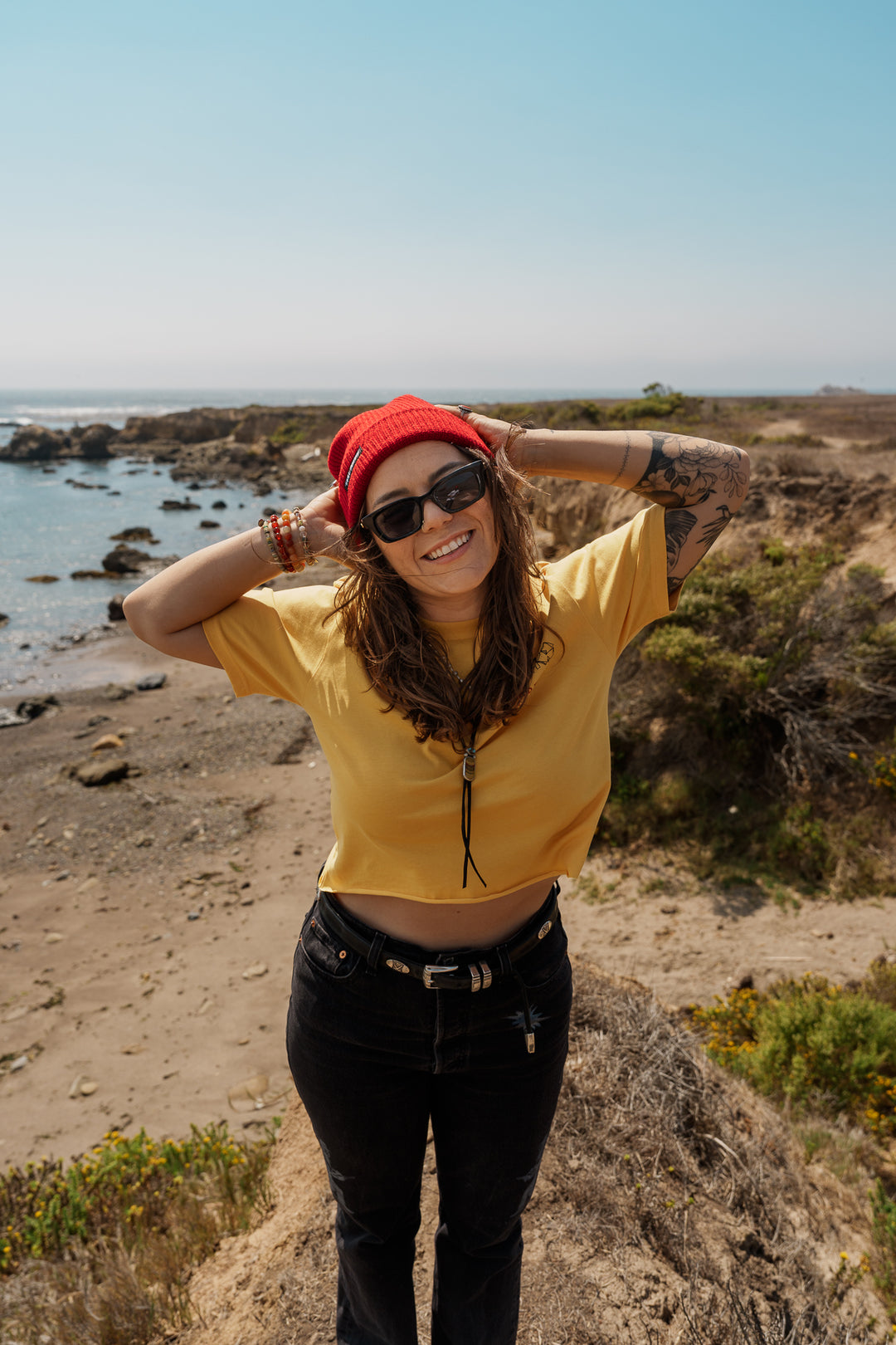 Knit Beanie - Red