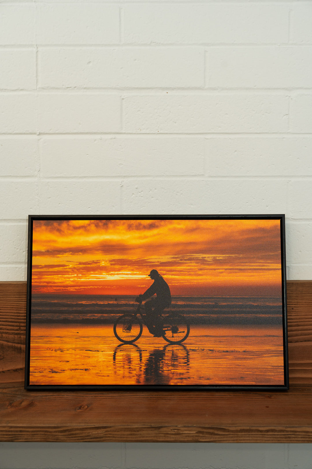 Bicycle Man Framed Canvas - 16x24