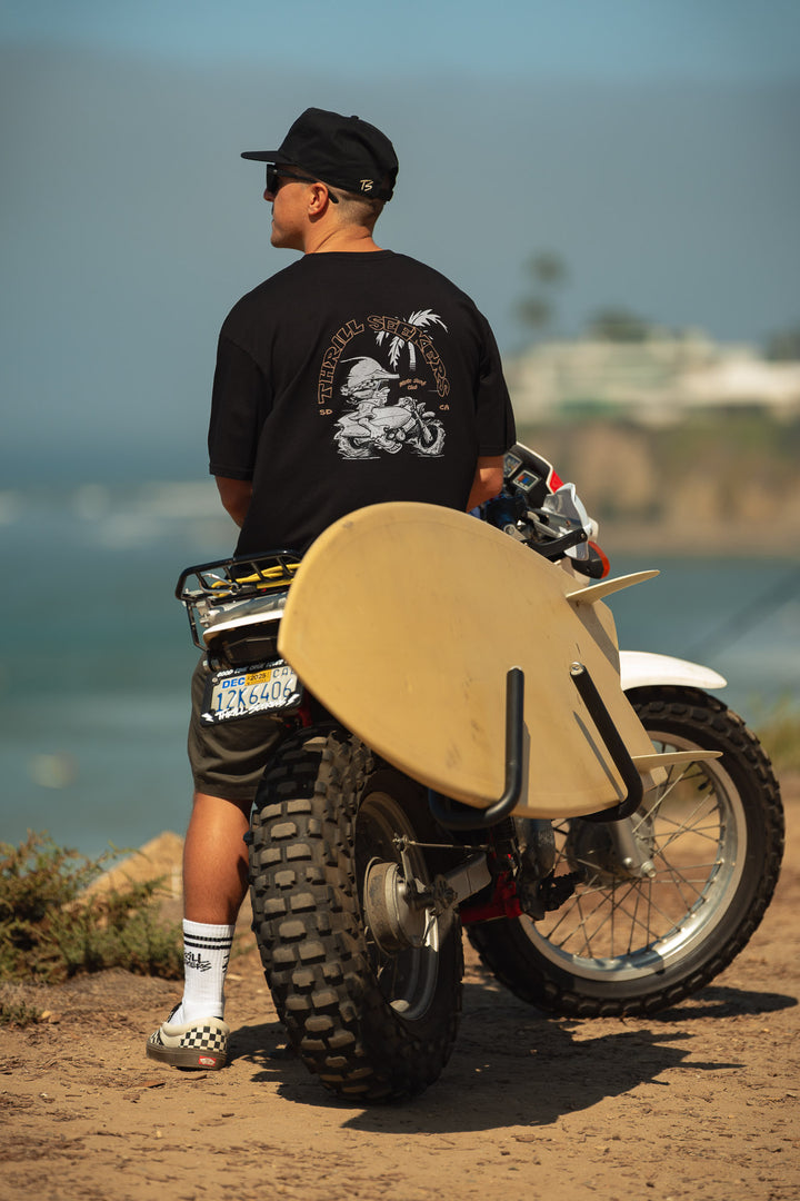 Surf Moto Tee - Black