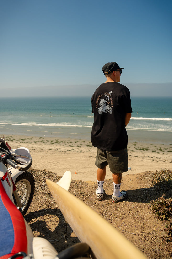 Surf Moto Tee - Black
