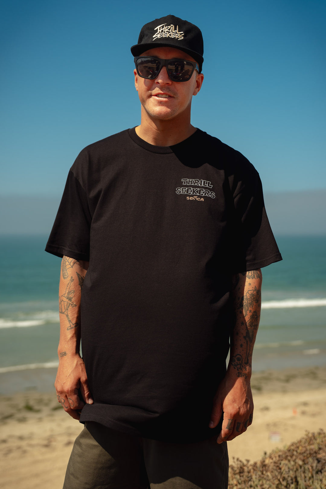 Surf Moto Tee - Black
