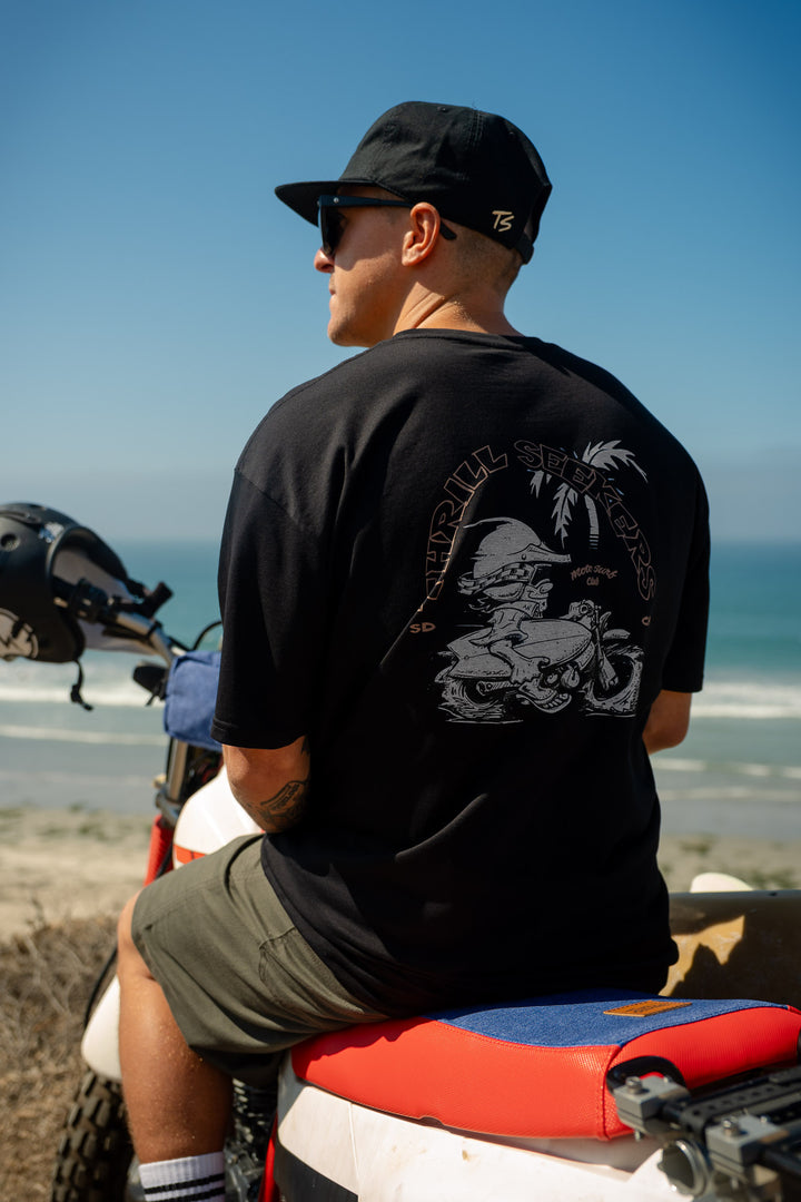 Surf Moto Tee - Black
