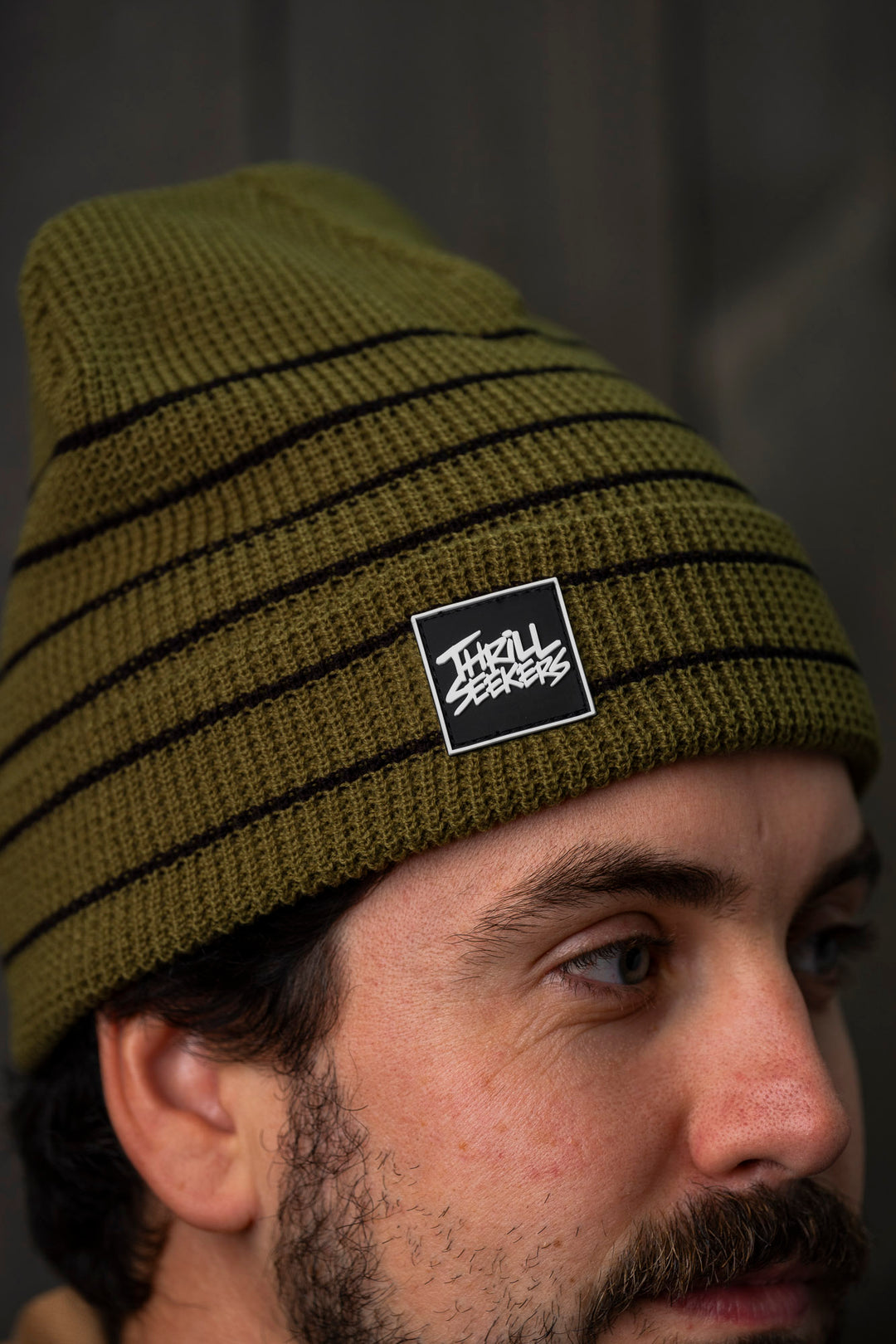 Classic Knit Beanie - Green Stripe