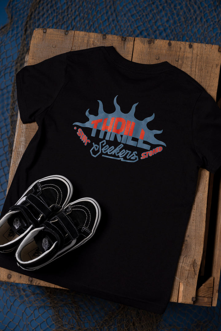 Kids Stay Stoked Tee - Black