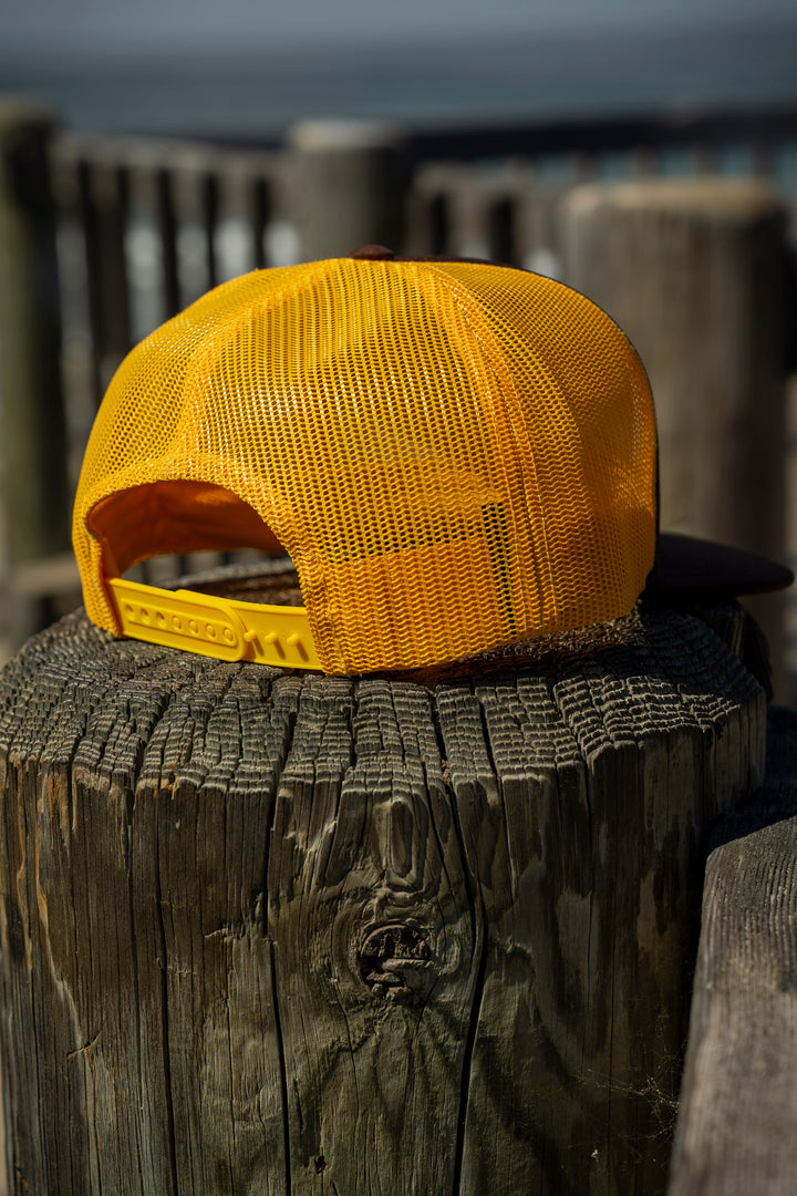 classic foam trucker brownyellow