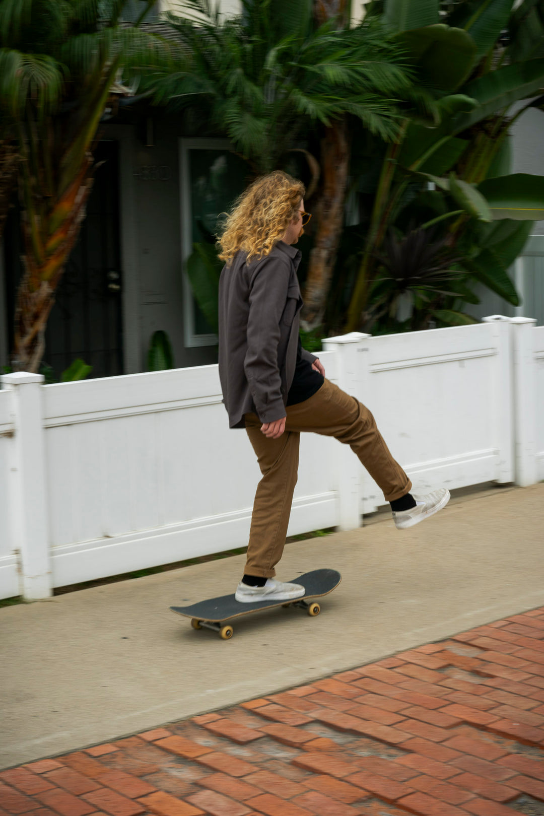 Grey Techy Button Up