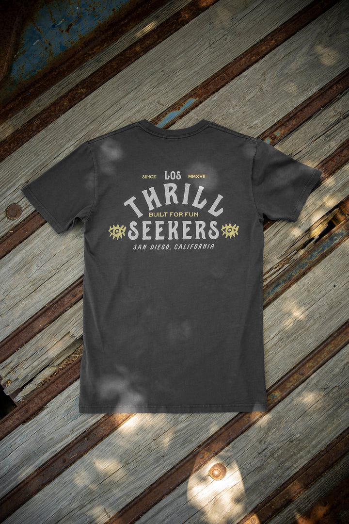 Los Thrill Seekers Tee - Faded Black