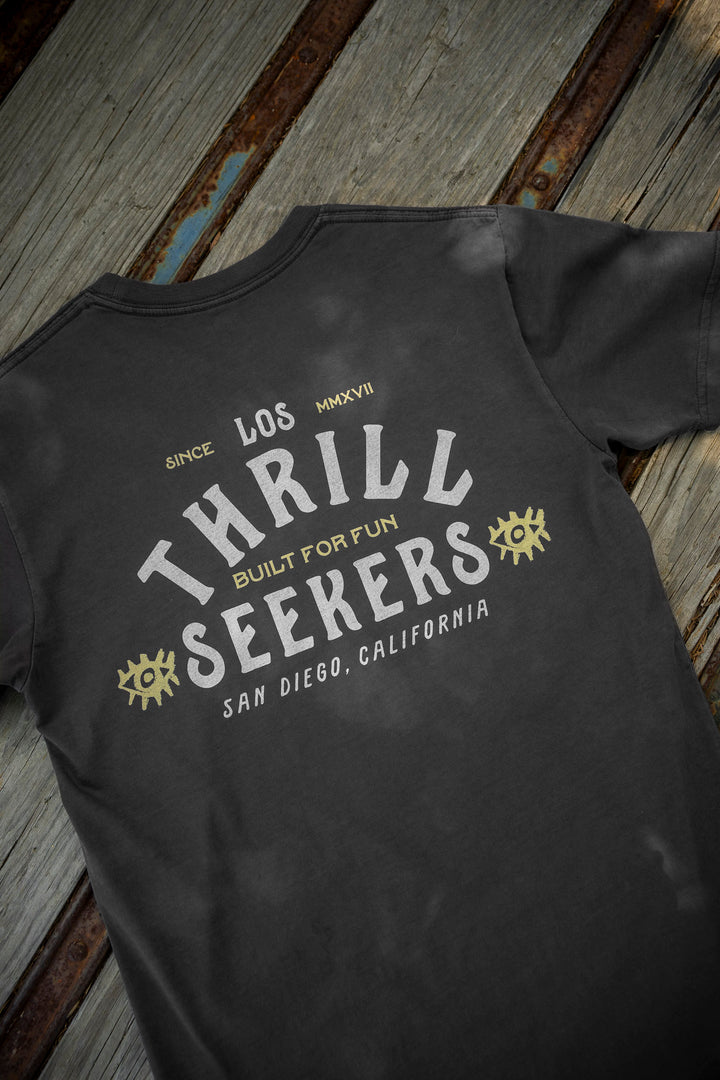 Los Thrill Seekers Tee - Faded Black
