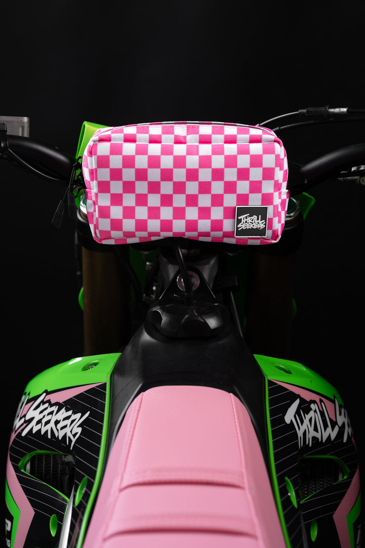 Pink/White Chex Bar Bag