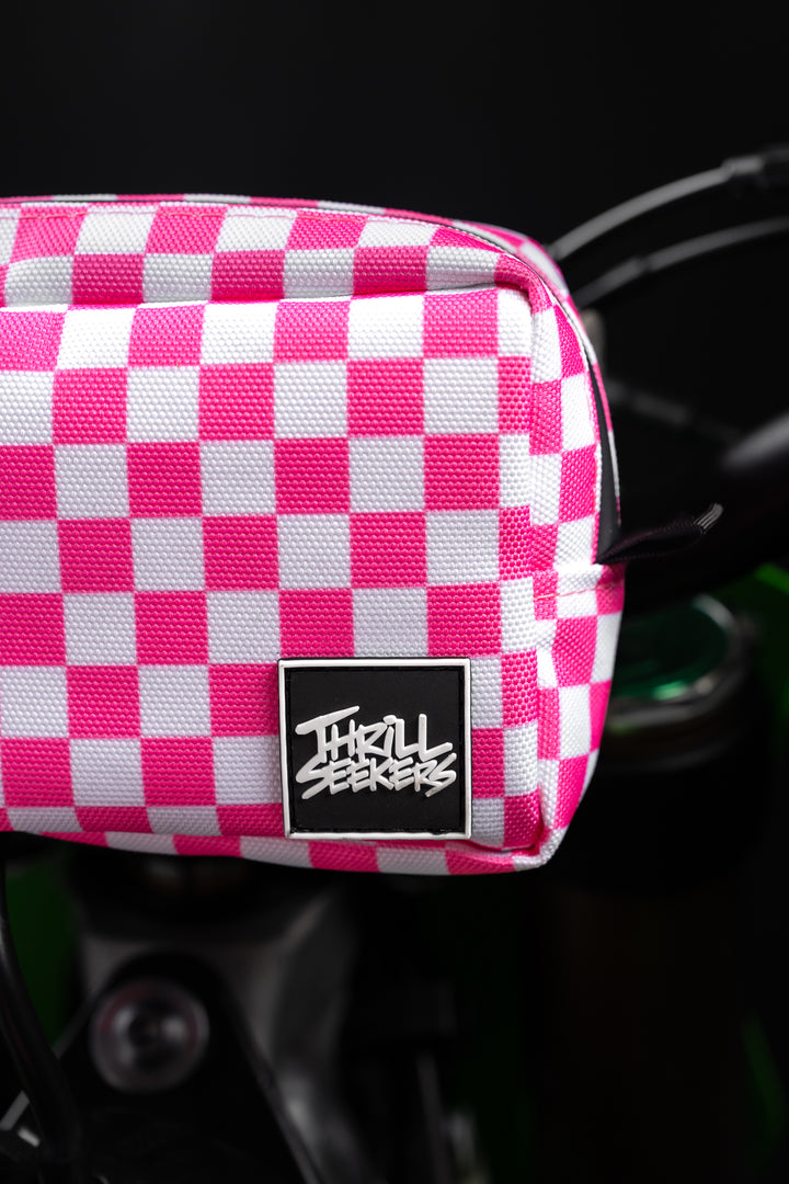 Pink/White Chex Bar Bag