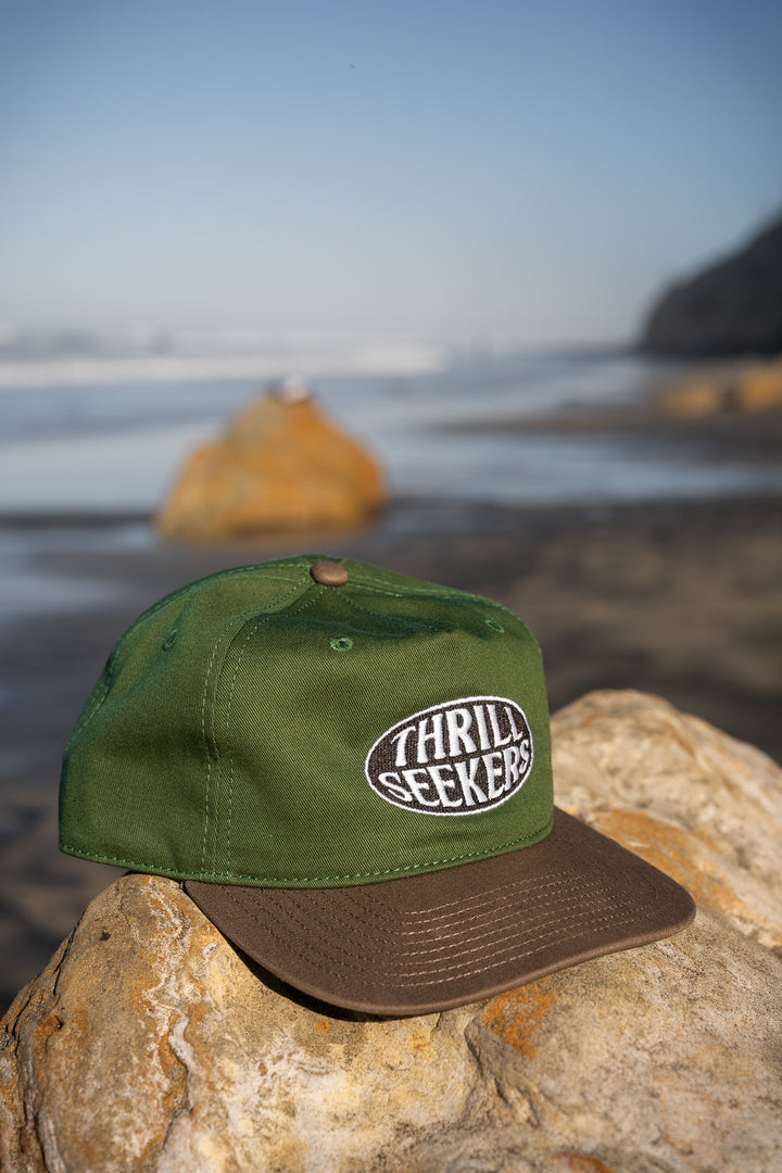 Oval Relaxed Snapback - Green/Brown