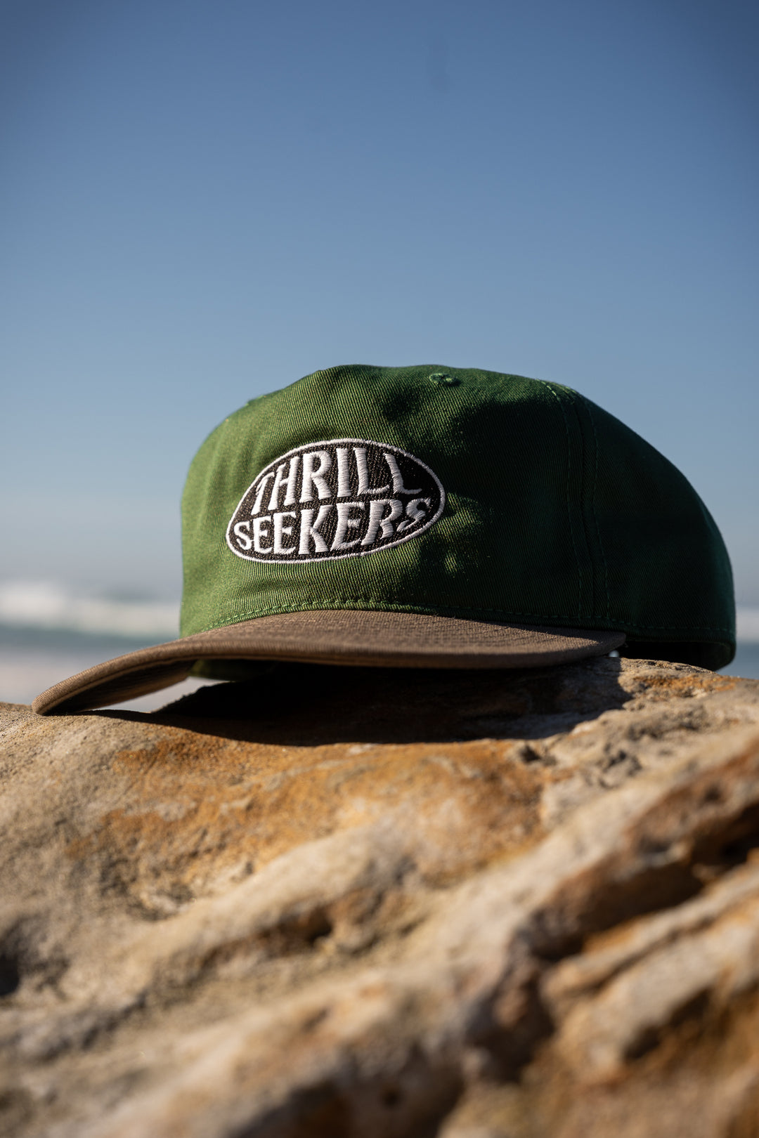 Oval Relaxed Snapback - Green/Brown
