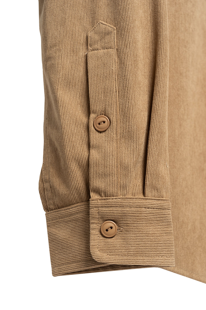 Light Cord Button Up - Khaki