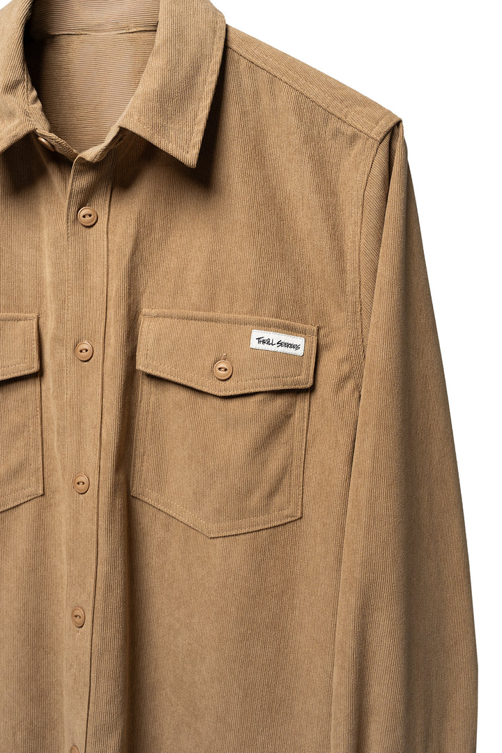 Light Cord Button Up - Khaki