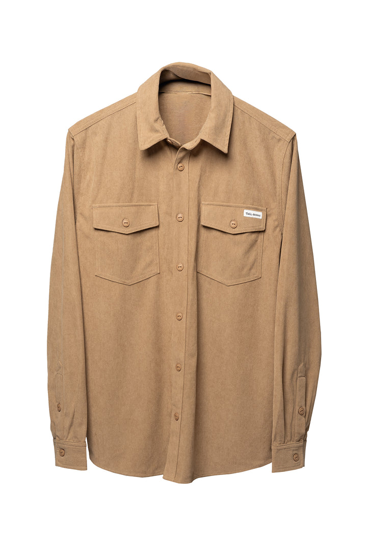 Light Cord Button Up - Khaki
