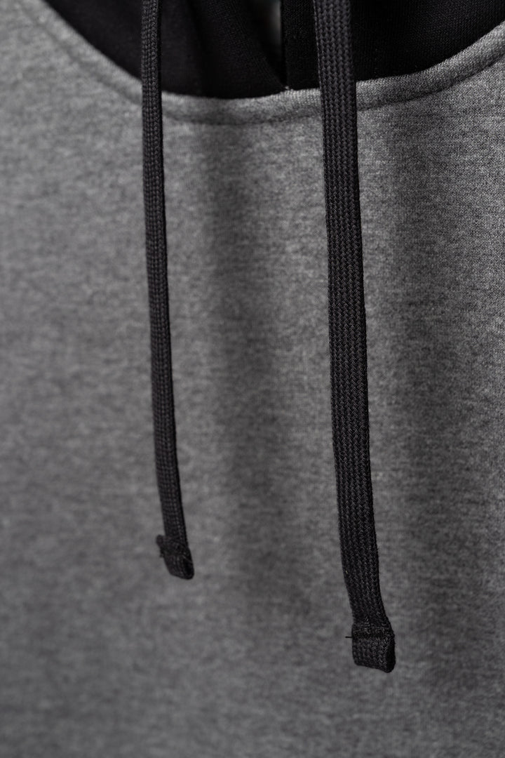 Label Hoodie - Charcoal/Black