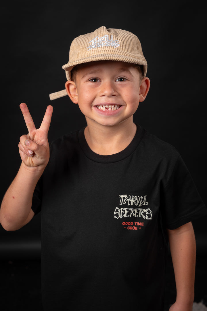 Kids Cord Cap - Khaki