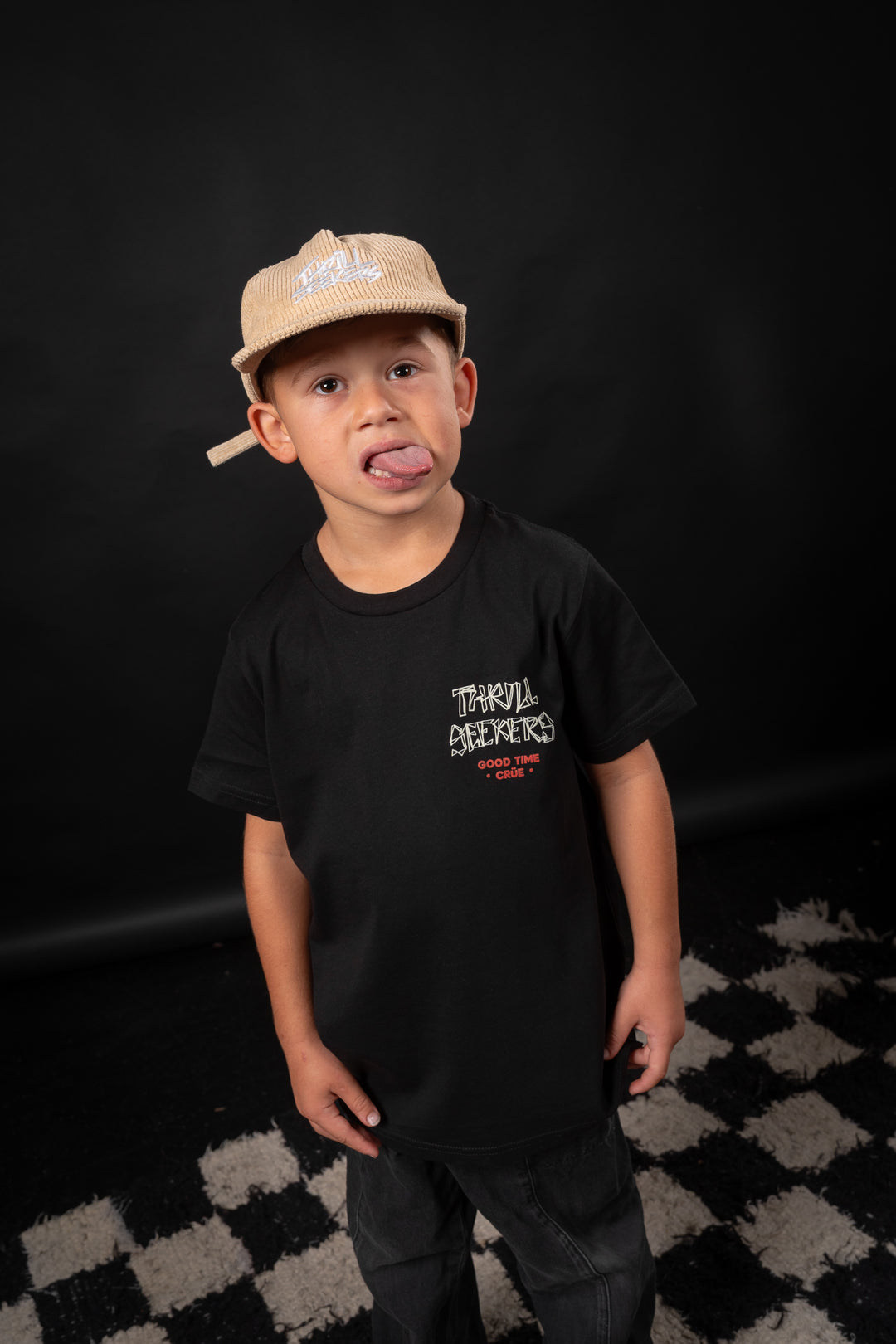 Kids Cord Cap - Khaki