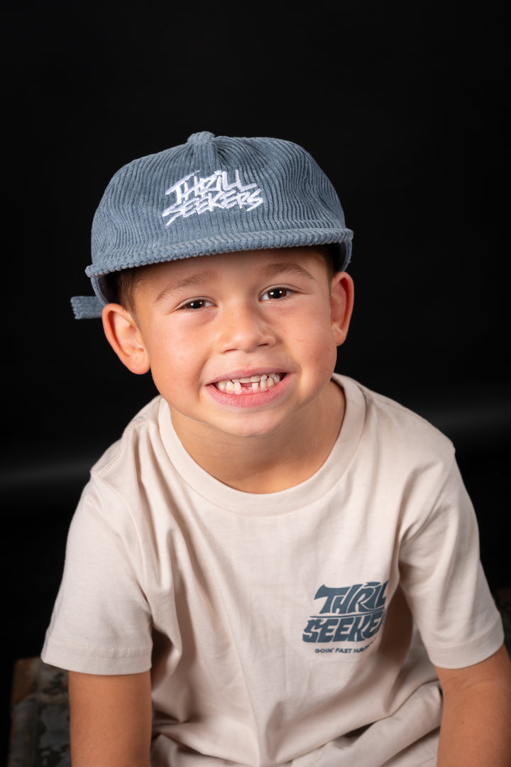 Kids Cord Cap - Blue