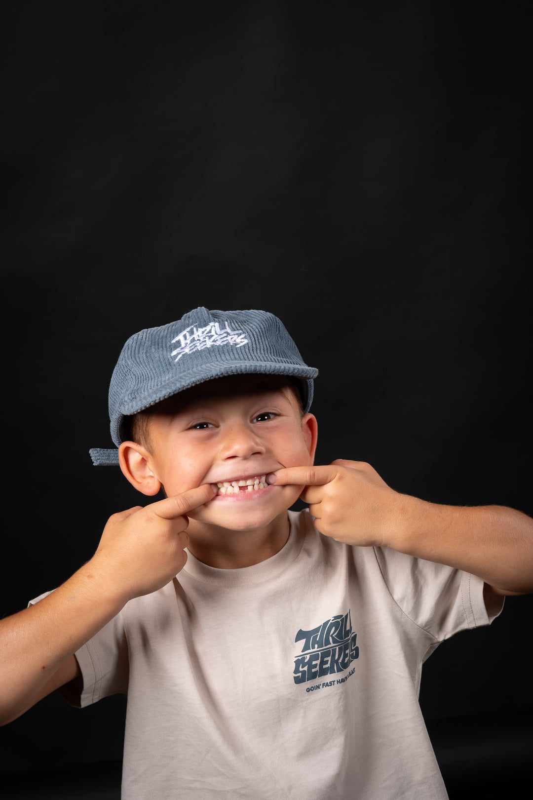 Kids Cord Cap - Blue