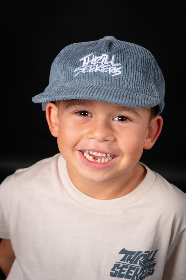 Kids Cord Cap - Blue