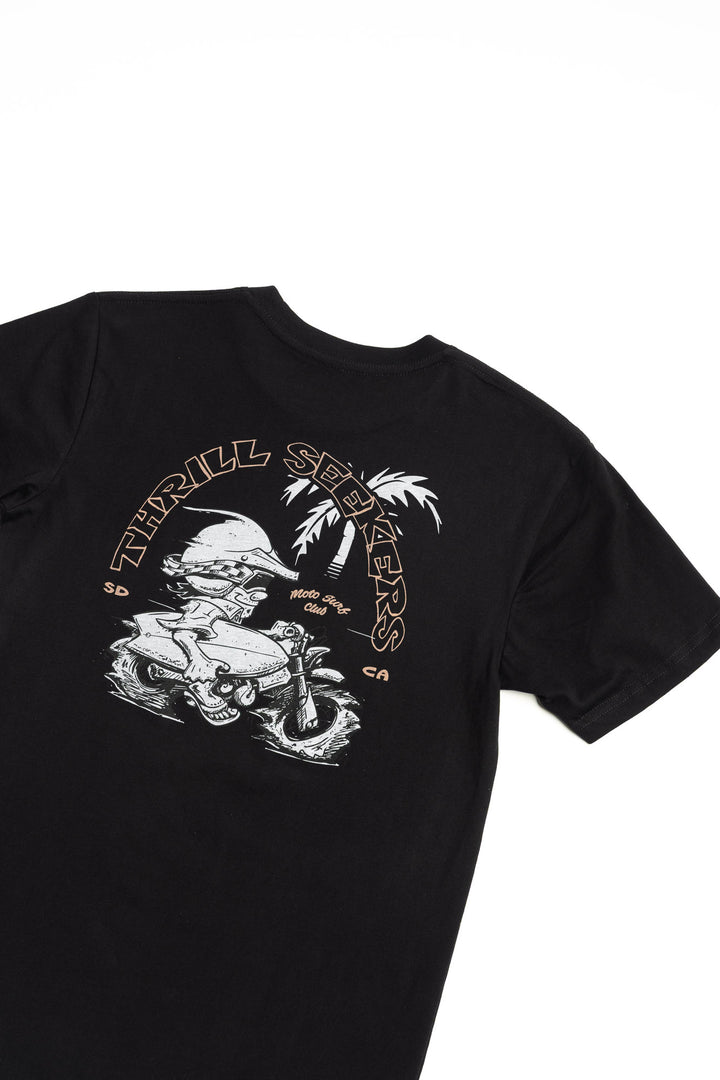 Kids Surf Moto Tee - Black